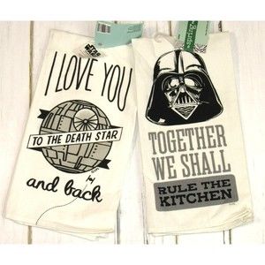 Star Wars Kitchen Towel I Love You To The Death Star And Back & Rule the Kitchen